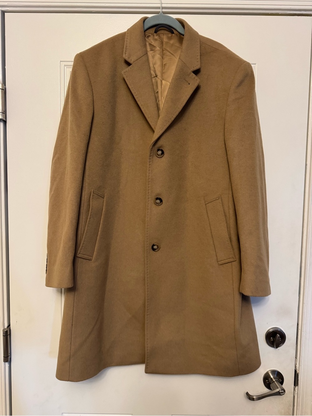 Michael Kors Tan Wool and Cashmere Pea Coat